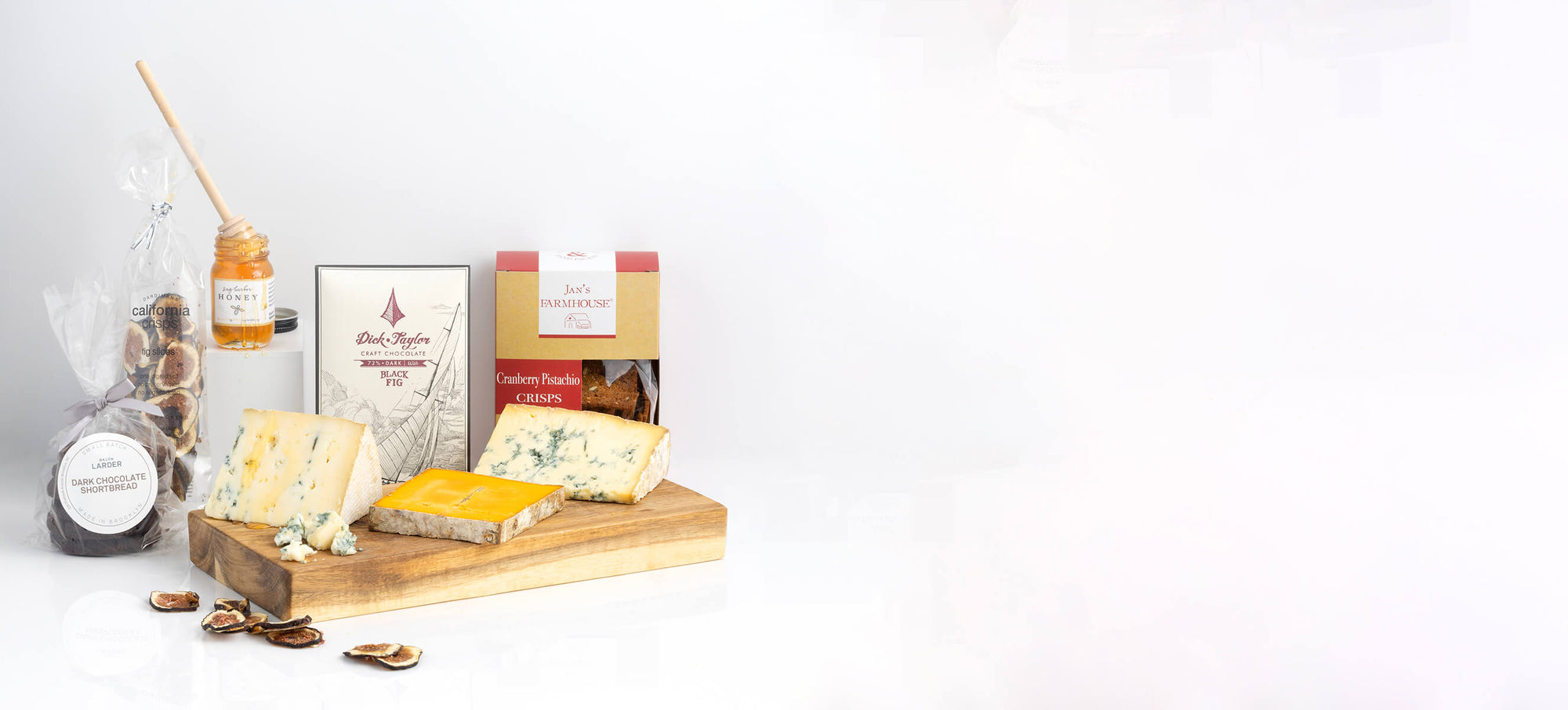 A beautiful cheese and provisions spread