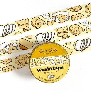 Charcuterie & Cheese Pattern Washi Tape Cheese Washi Tape - BKLYN Larder