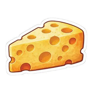 Cheese Stickers! Swiss Wedge Vinyl - BKLYN Larder