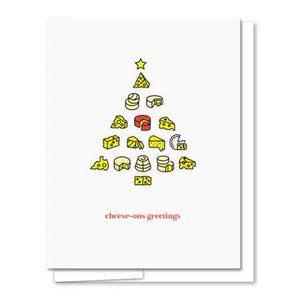 Cheesy Holiday Greeting Cards Cheese-ons Greetings (Tree) - BKLYN Larder