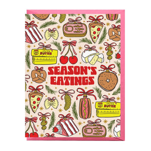 Cheesy Holiday Greeting Cards Season's Eatings - BKLYN Larder