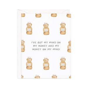 Cheesy Valentine Greeting Cards Mind on My Honey - BKLYN Larder