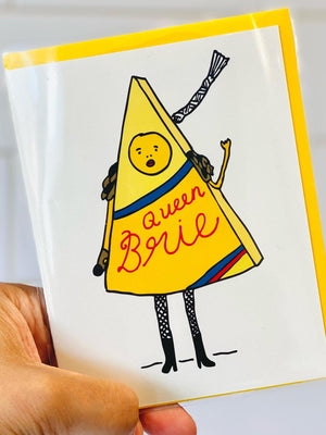Cheesy Valentine Greeting Cards Queen Brie - BKLYN Larder