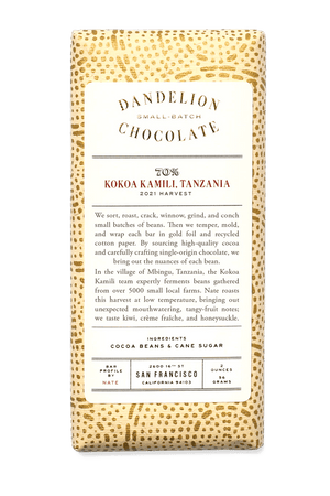 Dandelion Chocolate Koko Kamili Tanzania 70% - BKLYN Larder