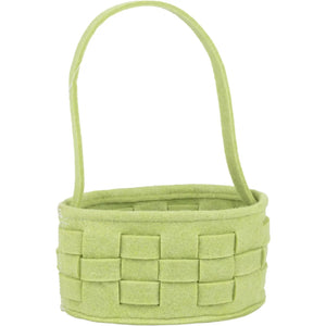 Easter Baskets Felt Woven Green Basket - BKLYN Larder