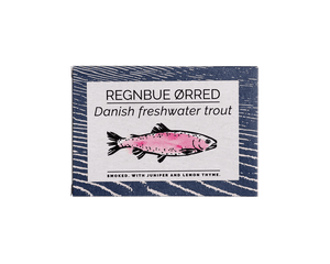 Fangst Tinned Seafood Regnbue Ørred Danish Freshwater Trout Smoked with Juniper & Lemon - BKLYN Larder