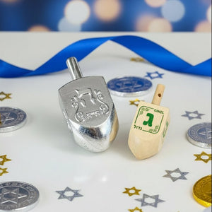 Hanukkah Dreidels Silver - BKLYN Larder