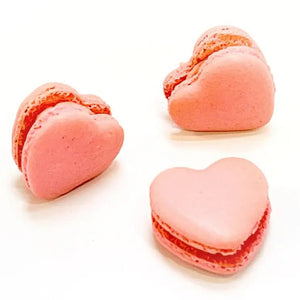 Heart Shaped Macarons Pink Strawberry - BKLYN Larder