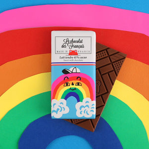 Le Chocolat des Français Chocolate Bars 41% Milk Chocolate Rainbow Mini Bar - BKLYN Larder