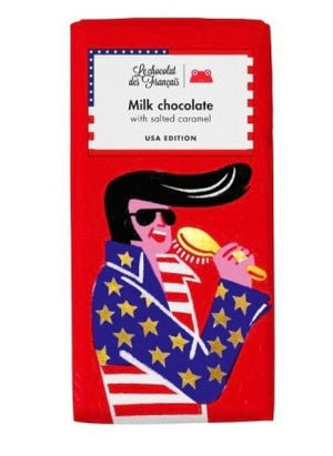 Le Chocolat des Français Chocolate Bars Salted Caramel Milk Chocolate Elvis Bar - BKLYN Larder