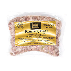MeatCrafters Beer Infused Raging Pork Sausage Brats: - BKLYN Larder