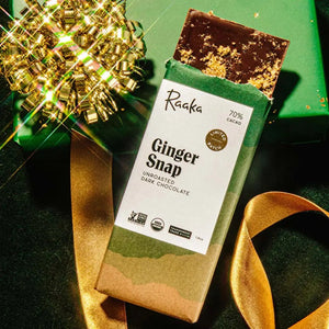 Raaka Holiday Chocolate Bars Ginger Snap - BKLYN Larder