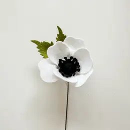 Resa Curbo Creative Felt Flowers White Anemone - BKLYN Larder