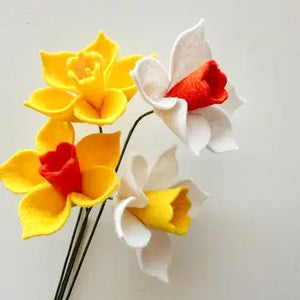 Resa Curbo Creative Felt Flowers Yellow Petal Daffodil - BKLYN Larder