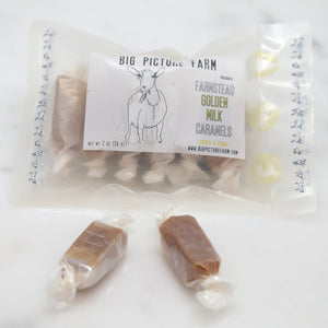 Big Picture Farm Goat Milk Caramels Bag Golden Milk - BKLYN Larder