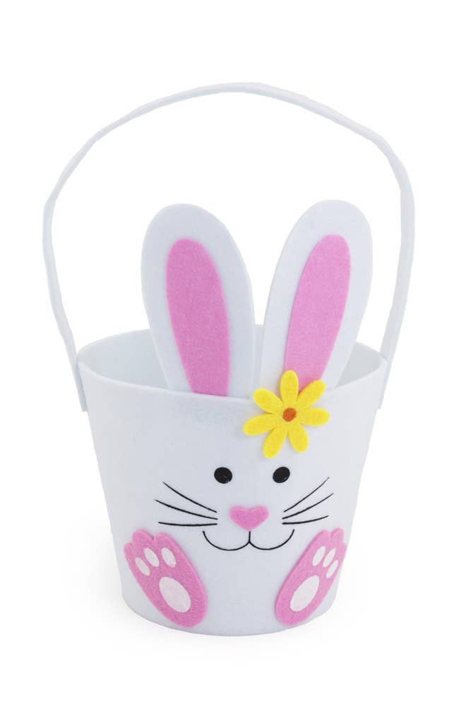 Felt Easter Baskets White Bunny Easter Basket - BKLYN Larder
