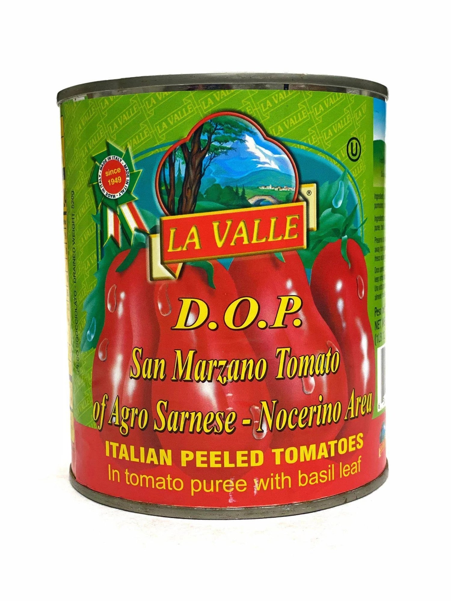 La Valle Italian Peeled San Marzano Tomatoes D.O.P. 28oz - BKLYN Larder