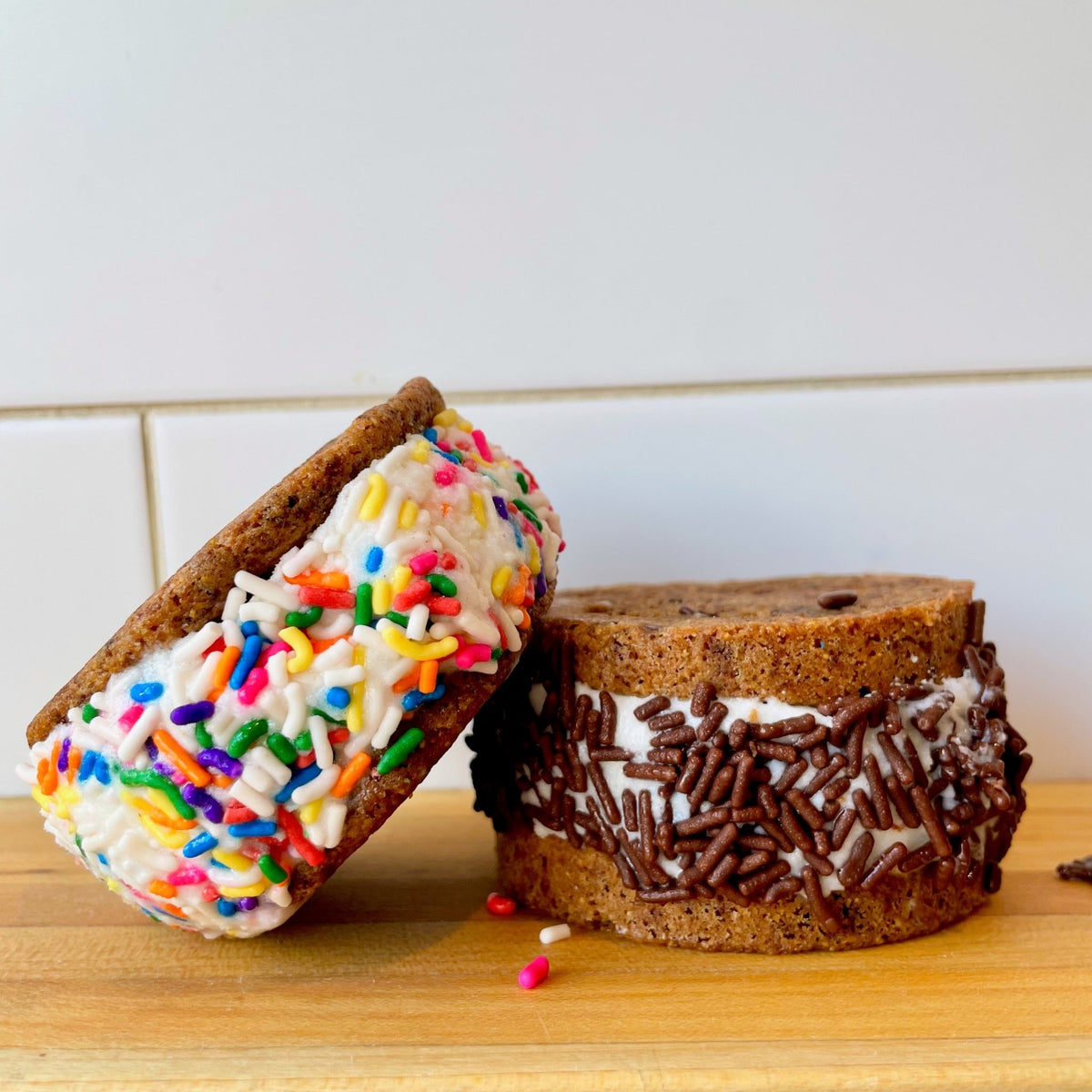 BKLYN Larder Gelato Cookie Sandwich Rainbow Sprinkles - BKLYN Larder