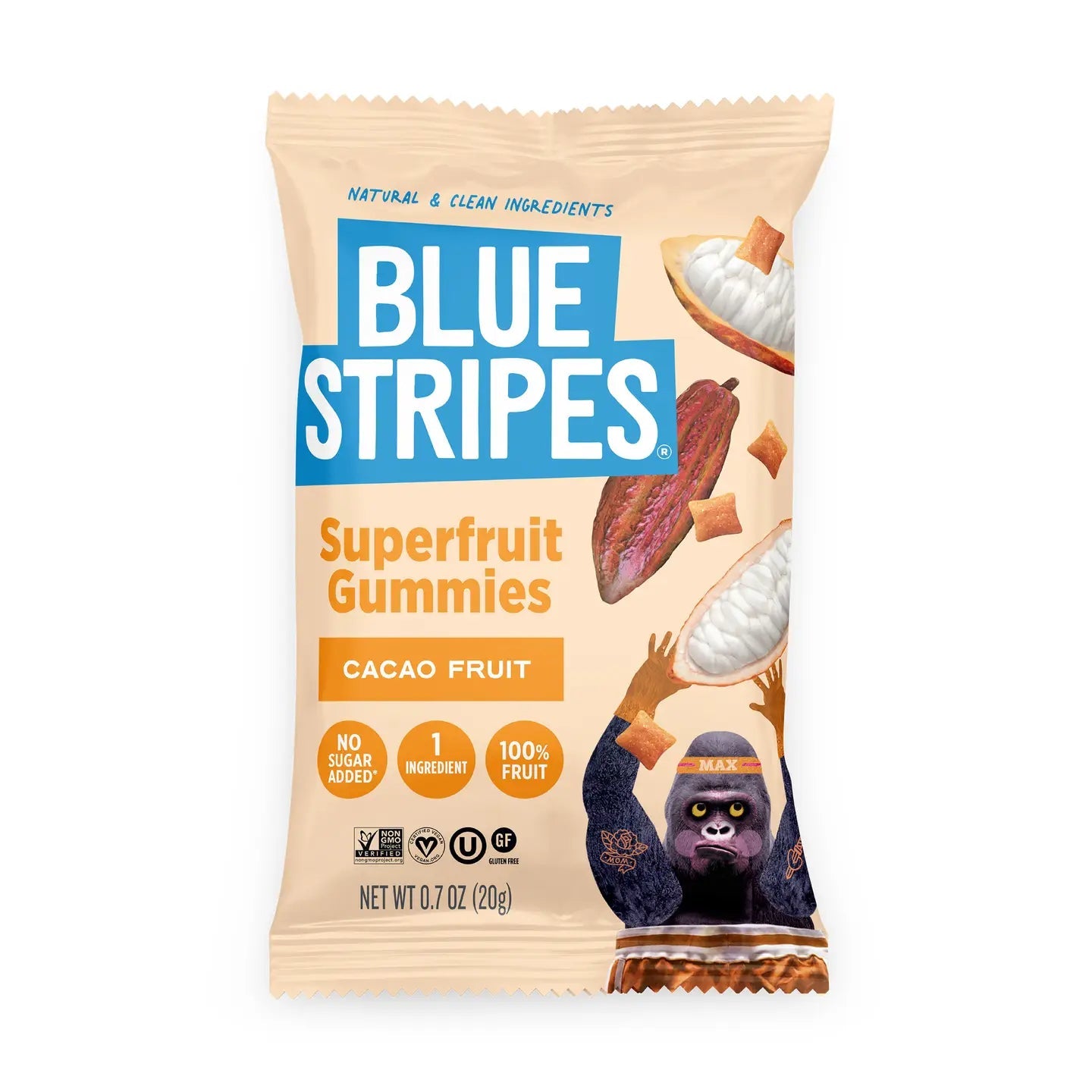 Blue Stripes Superfruit Gummies Mango + Cacao - BKLYN Larder