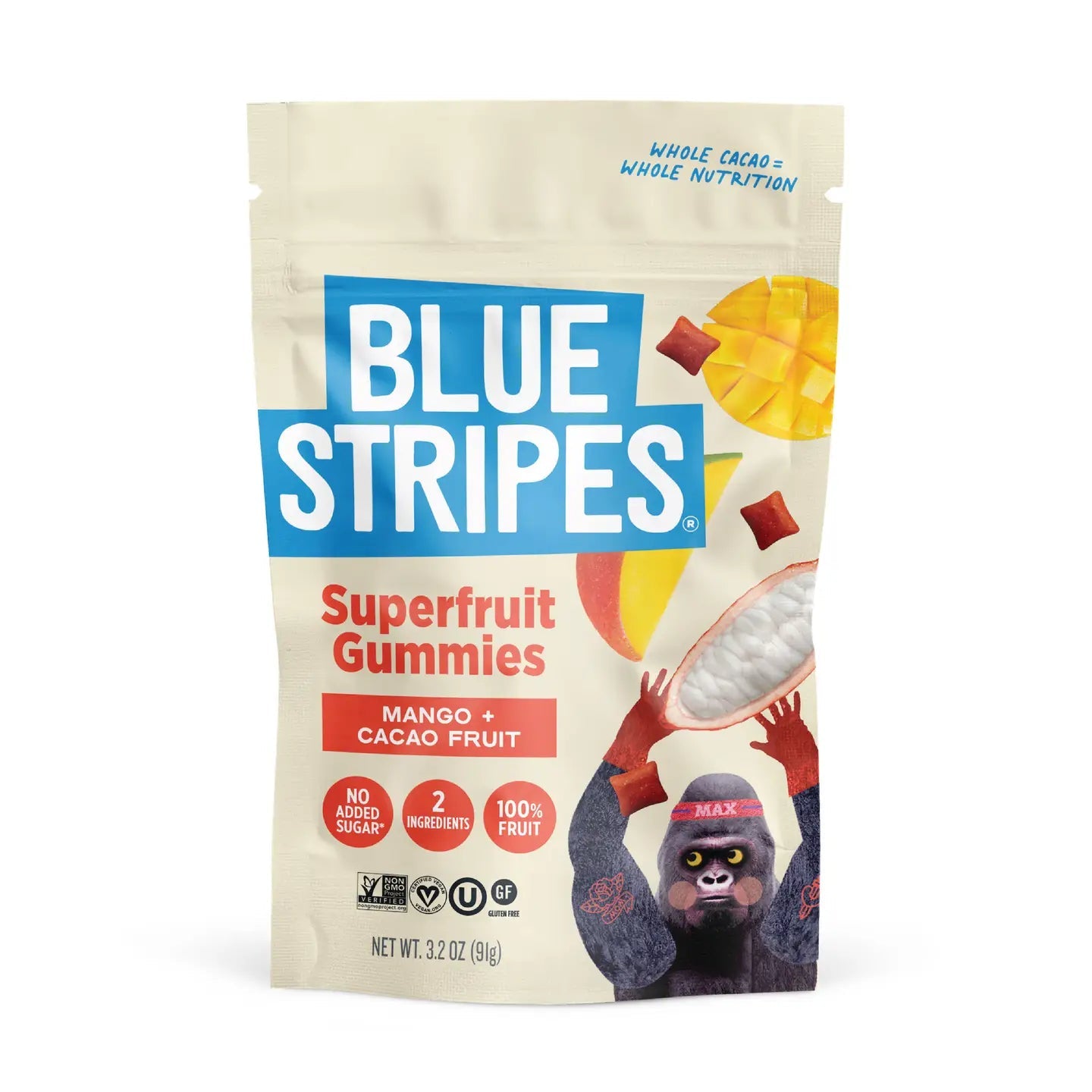 Blue Stripes Superfruit Gummies Mango + Cacao - BKLYN Larder