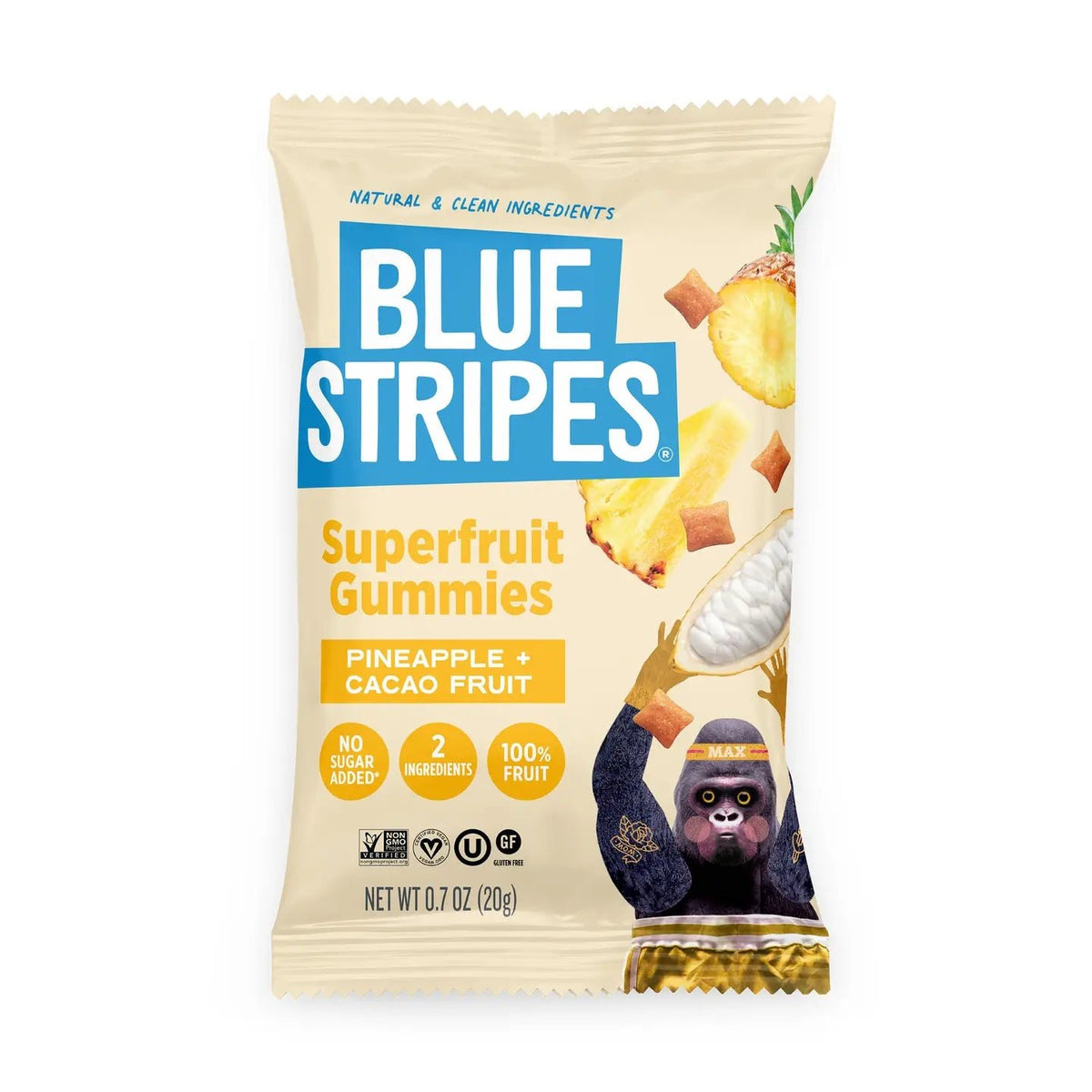 Blue Stripes Superfruit Gummies Pineapple + Cacao - BKLYN Larder