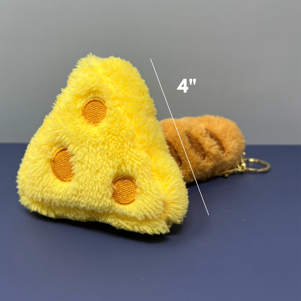 Plush Cheese Keychain Bag Charm
