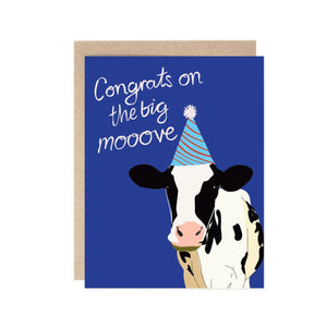 Cheesy Congratulations Greeting Cards Congrats on the big Mooove - BKLYN Larder