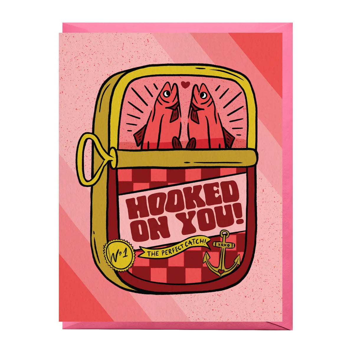 Cheesy Valentine Greeting Cards Hooked on You - BKLYN Larder