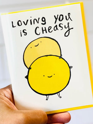 Cheesy Valentine Greeting Cards Loving You Is Cheesy - BKLYN Larder