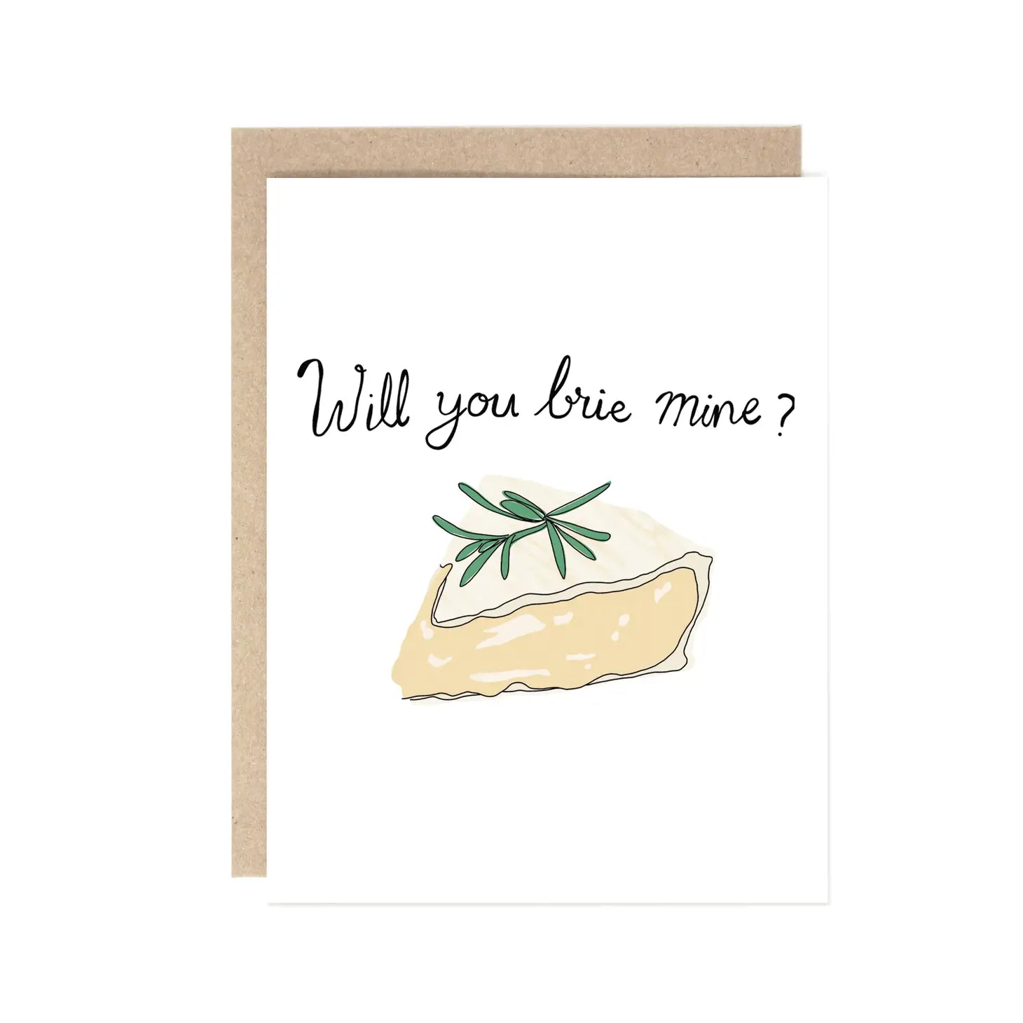 Cheesy Valentine Greeting Cards Will You Brie Mine? - BKLYN Larder