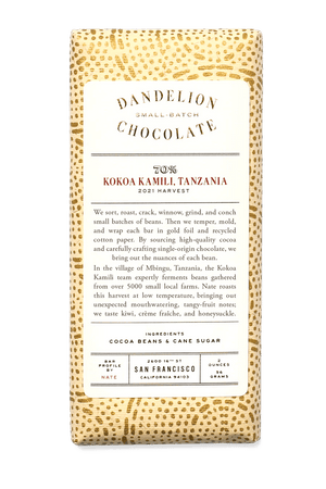 Dandelion Chocolate Koko Kamili Tanzania 70% - BKLYN Larder