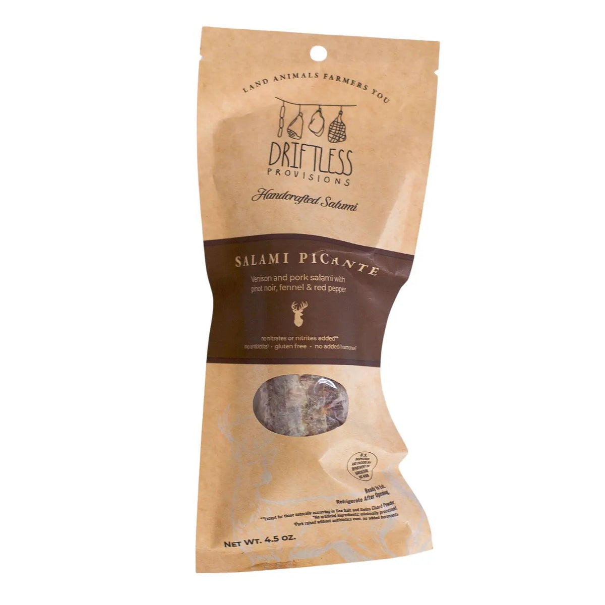 Driftless Salami Venison Salami Picante - BKLYN Larder
