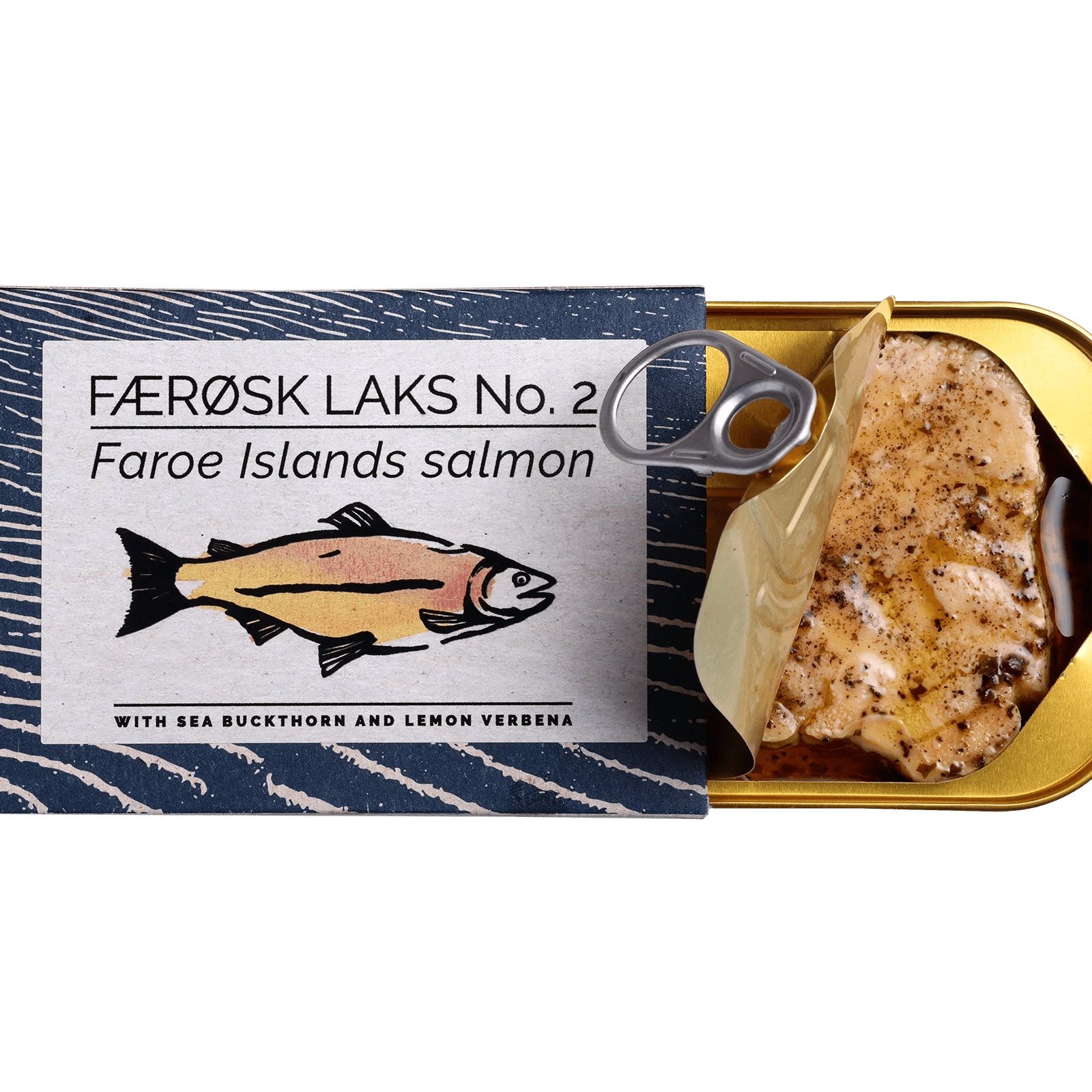 Fangst Tinned Seafood Fangst Færøsk Laks No. 2 - Faroe Islands Salmon with Sea Buckthorn & Lemon Verbena - BKLYN Larder