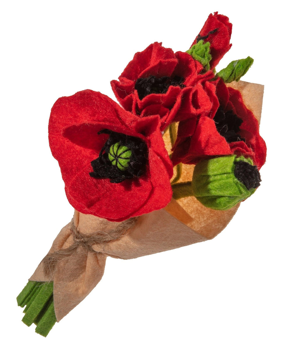 Felt Flower Bouquets Poppy Bouquet - BKLYN Larder