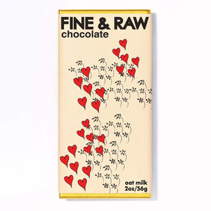 Fine & Raw Holiday Chocolate Heart Oat Milk Chocolate Bar - 2oz - BKLYN Larder
