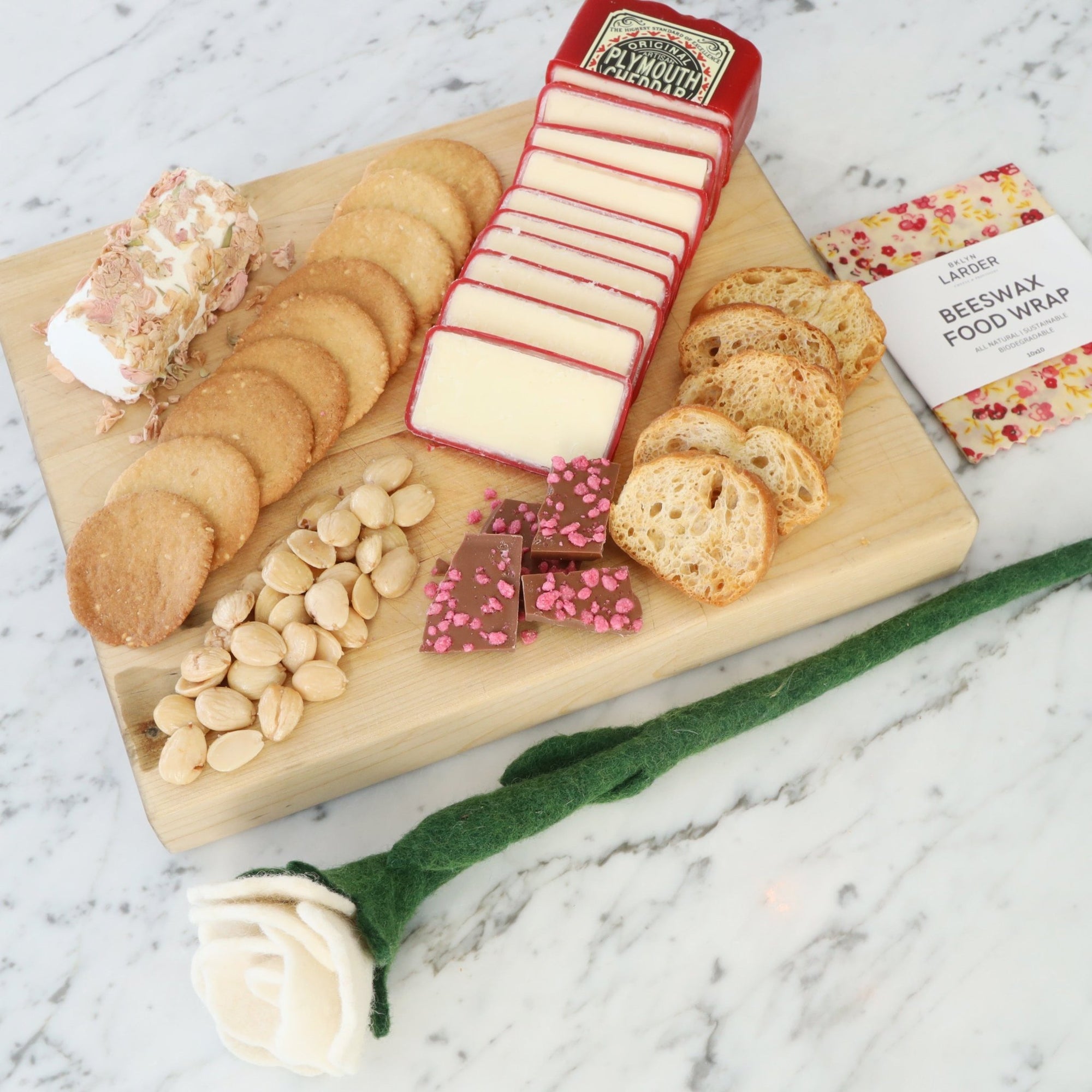 Flowers and Cheese Gift Basket Flowers and Cheese Gift Basket - BKLYN Larder