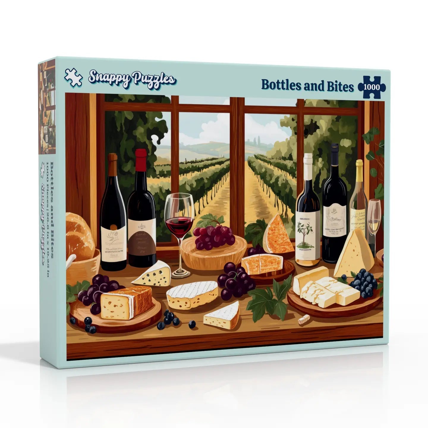 Food & Wine Jigsaw Puzzle Wine & Cheese - BKLYN Larder