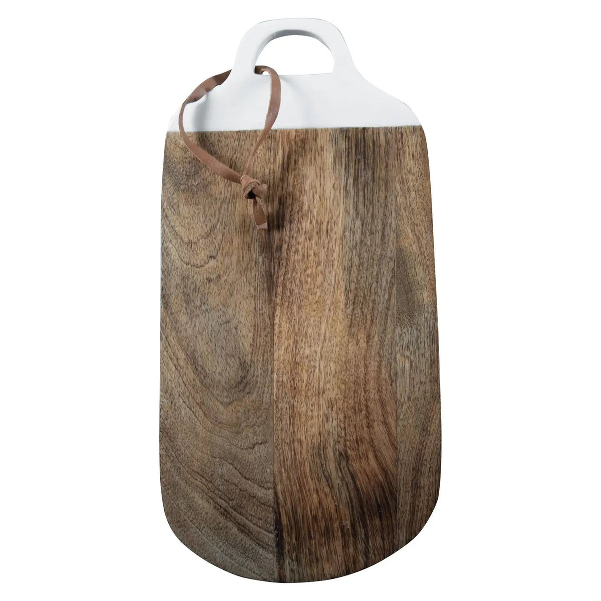 Foreside Serving Boards Mango Enamled Serving Board with Leather Loop - BKLYN Larder