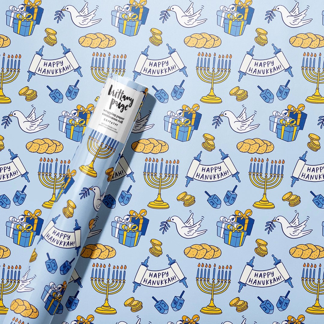 Hanukkah Wrapping Paper - BKLYN Larder