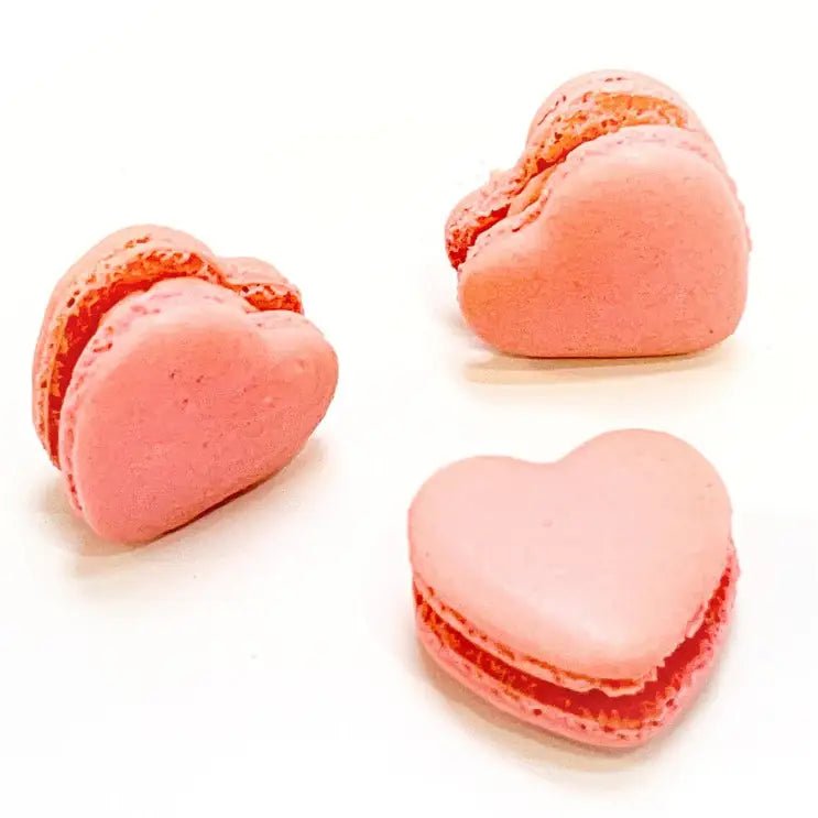 Heart Shaped Macarons Pink Strawberry - BKLYN Larder