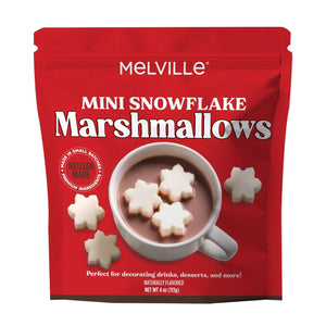 Holiday Marshmallow Toppers Mini Snowflake Marshmallow Topper 4oz. - BKLYN Larder