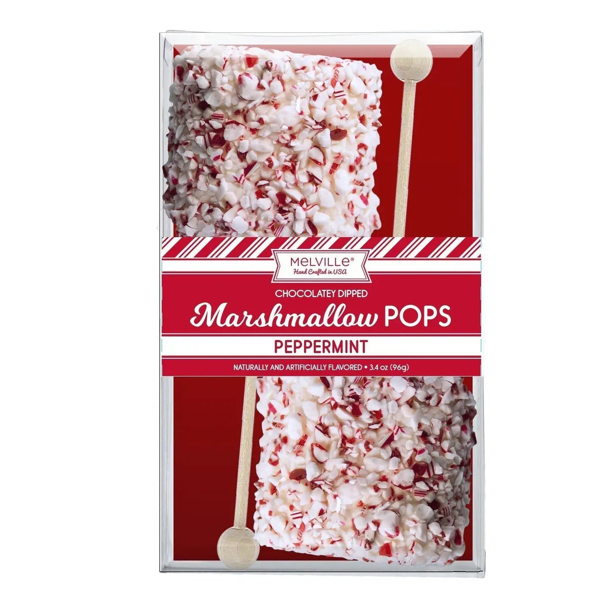 Holiday Pops Giant Marshmallow Peppermint Pop - BKLYN Larder