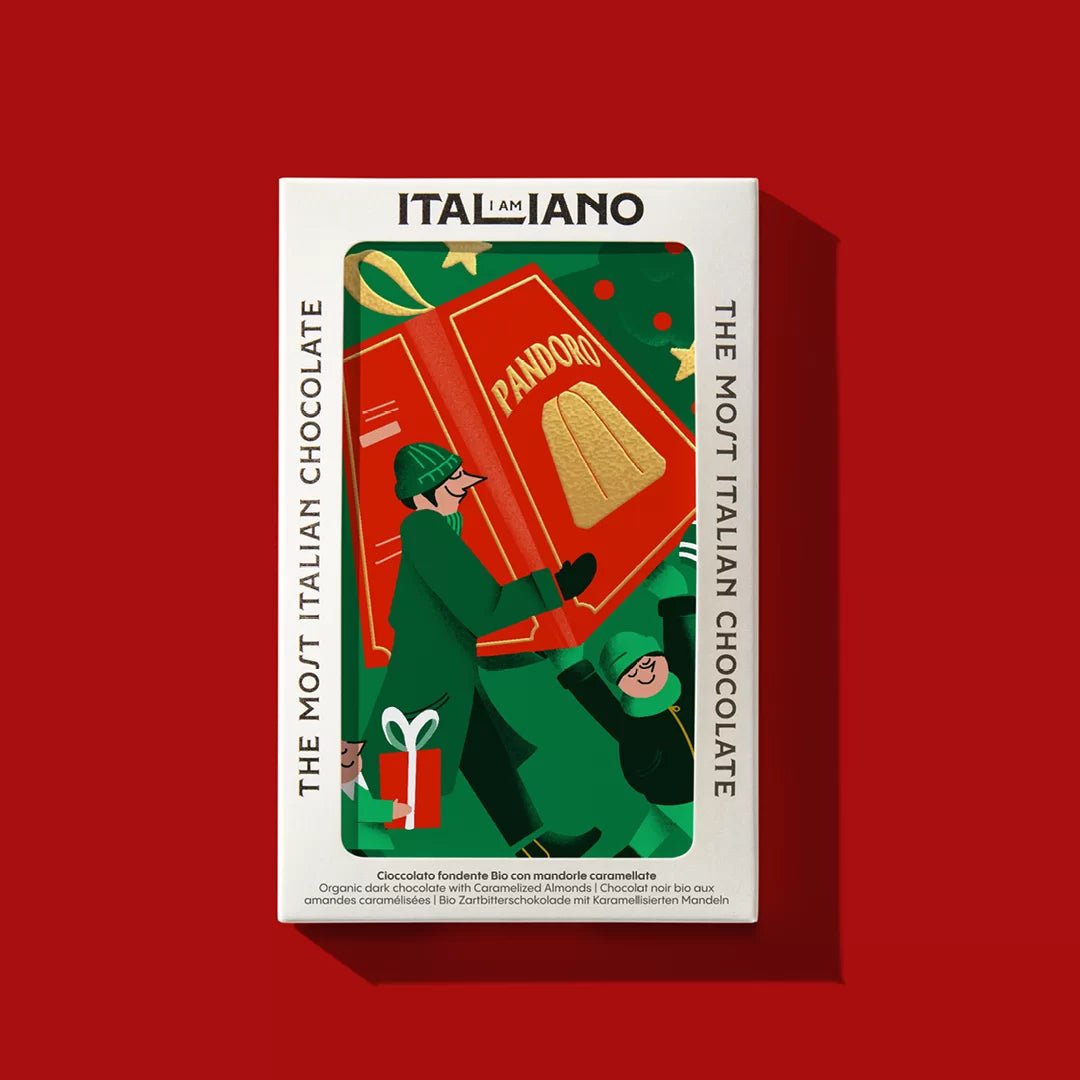 I Am Italiano Chocolate Bars Organic Dark Chocolate with Caramelized Almonds (Pandoro) - BKLYN Larder