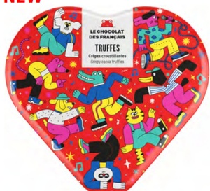 Le Chocolat des Français Heart Truffle Tin 8 Piece Box - BKLYN Larder