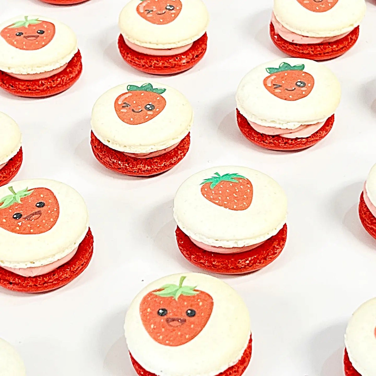 Macarons Strawberry Chocolate - BKLYN Larder