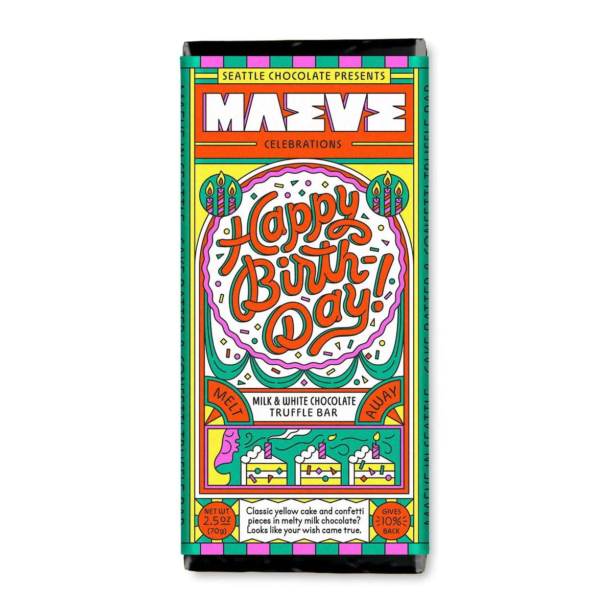 Maeve Chocolate Happy Birthday Truffle Bar - BKLYN Larder