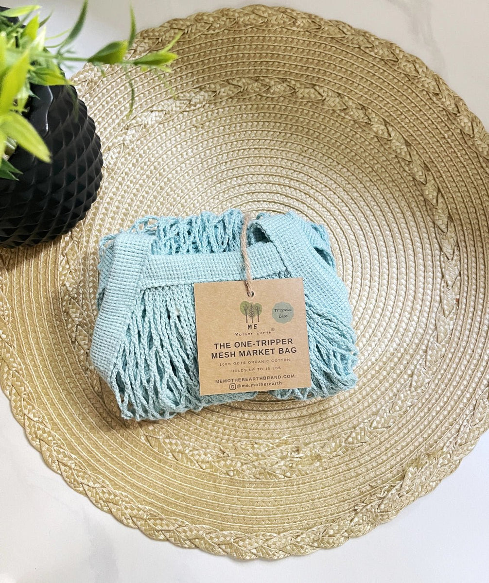 Mesh Market Bag Tropical Blue - BKLYN Larder