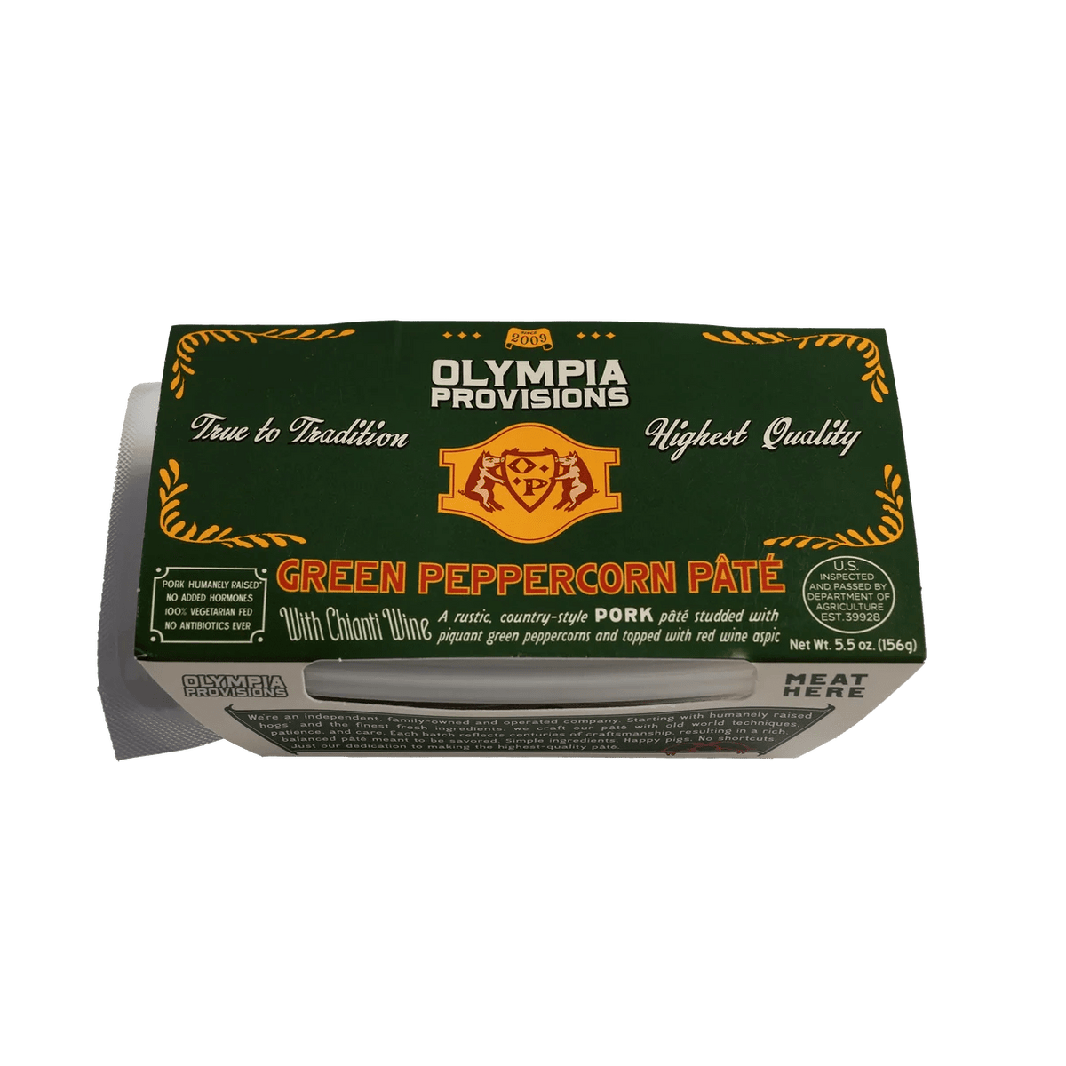 Olympia Provisions Green Peppercorn Pâté - BKLYN Larder