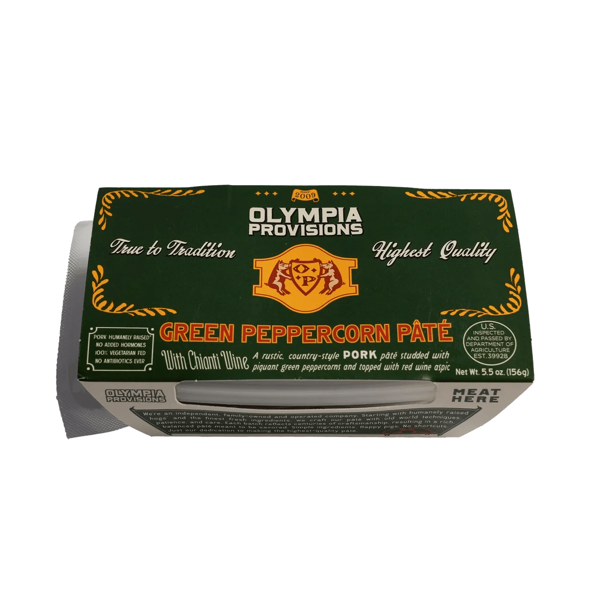 Olympia Provisions Green Peppercorn Pâté - BKLYN Larder