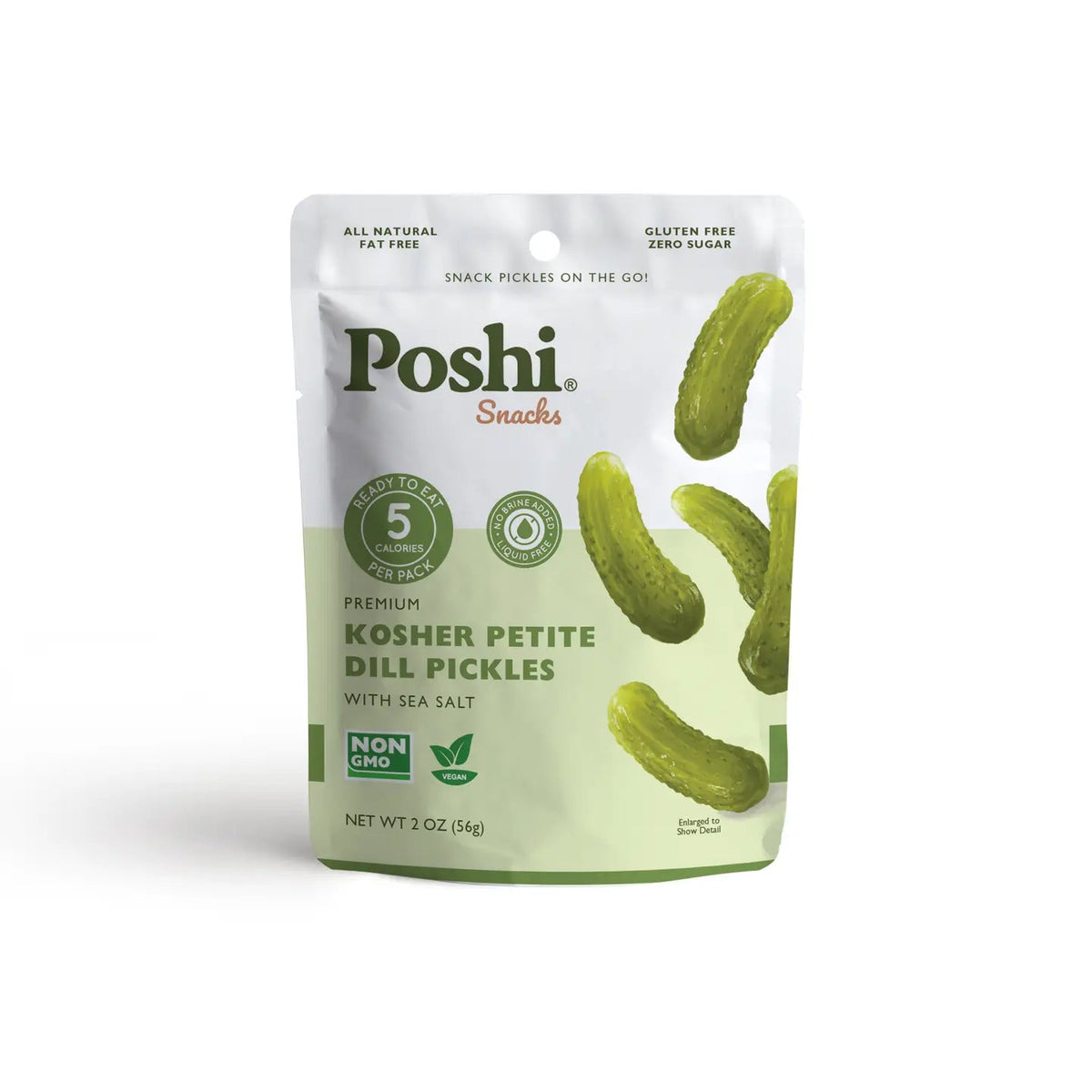 Poshi Snacks Kosher Petite Dill Pickles - BKLYN Larder